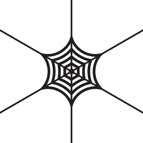 Black Spider Web Icon Vector Image