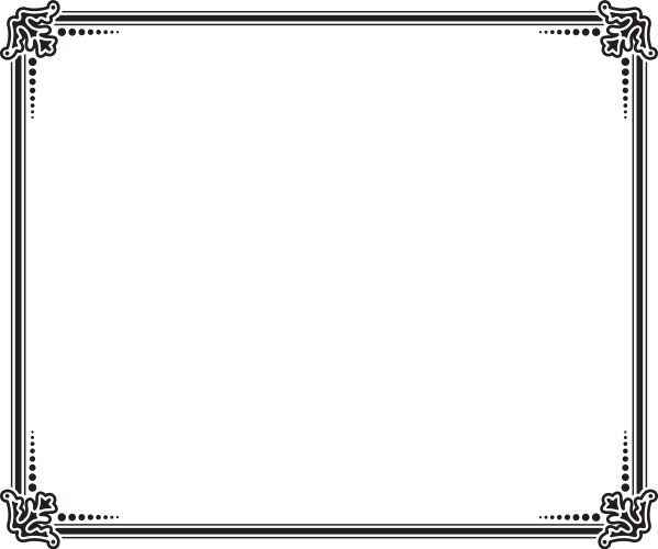 Elegant Black Decorative Frame Royalty Free Vector Image