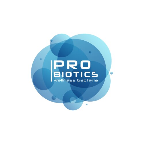 Probiotics bacteria logo vector image