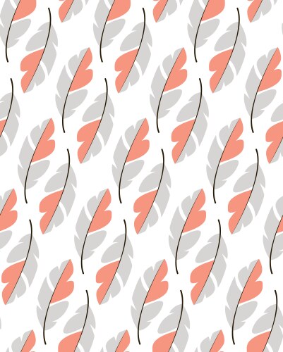 Seamless pattern design with bohemian feathers vector image