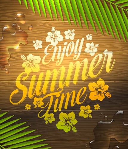 Summer vacation type design Royalty Free Vector Image