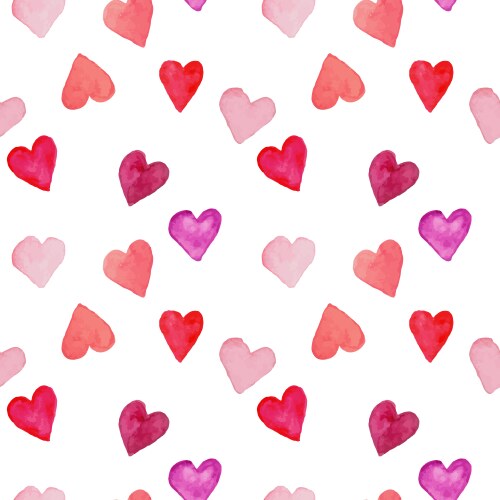 Red heart pattern on white background Royalty Free Vector