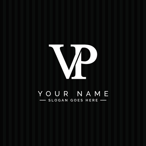 Abstract letter vp logo - initial monogram Vector Image