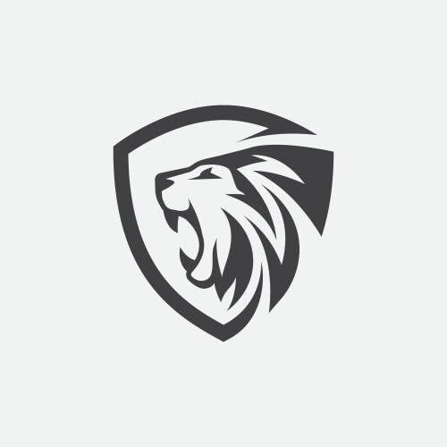 Lion Shield Logo Icon Vector Image