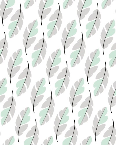 Seamless pattern design with bohemian feathers vector image