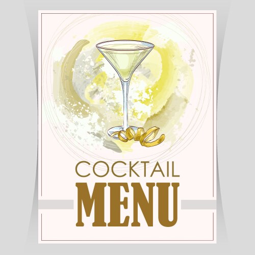 Menu with vintage cutlery Royalty Free Vector Image