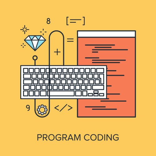 Program coding vector image