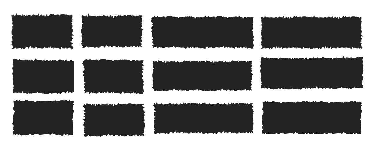 Tattered rectangle jagged edge text box header Vector Image