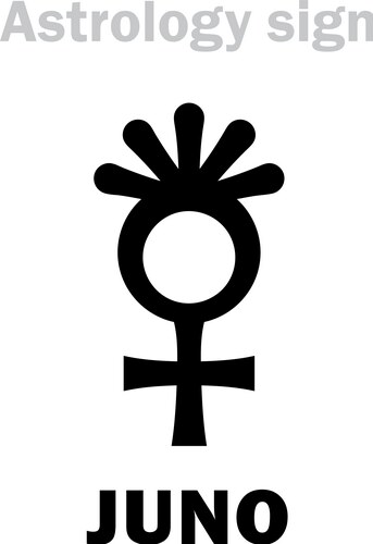 Astrology asteroid juno Vector Image