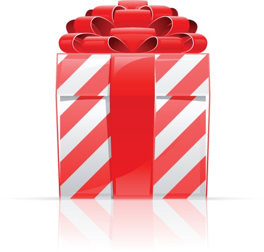 Elegant Red Bow Decoration Royalty Free Vector Image