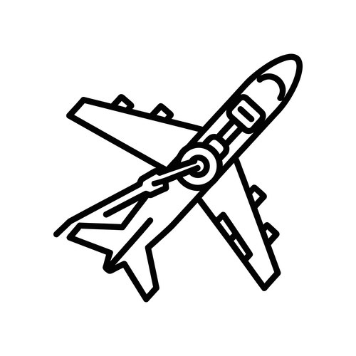 Hand drawn paper airplane doodle flying high Vector Image