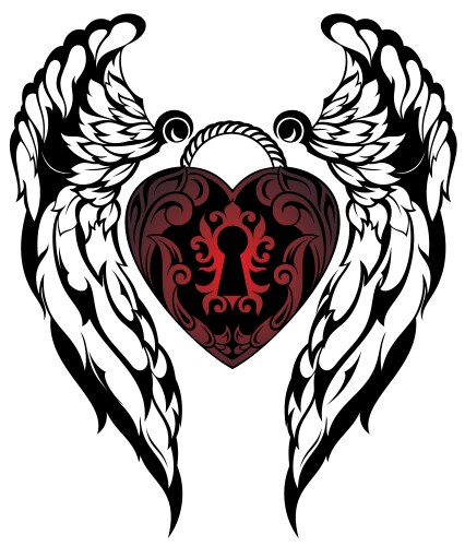 Angel Wings Tattoo Vector Image