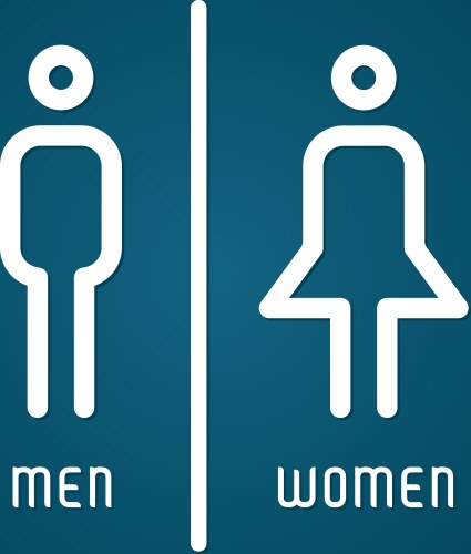 restroom male and female sign vector image