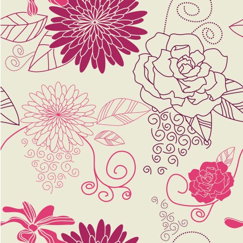 Floral seamless background Royalty Free Vector Image