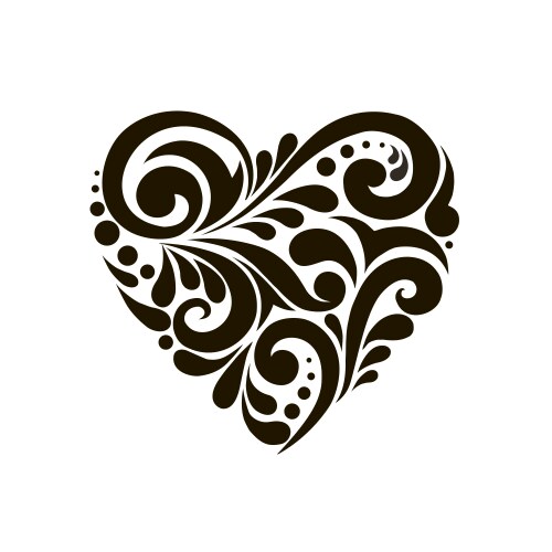 Beautiful heart Royalty Free Vector Image - VectorStock