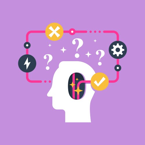 Decision tree diagram glass morphism Royalty Free Vector