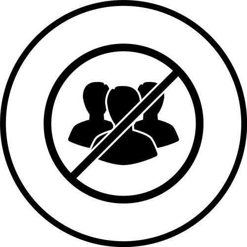 Stop handshake icon social distancing simple Vector Image