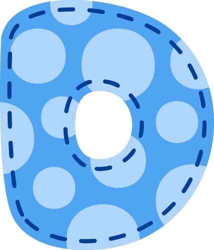 Letter d fabric alphabet font – Royalty-Free Vector | VectorStock