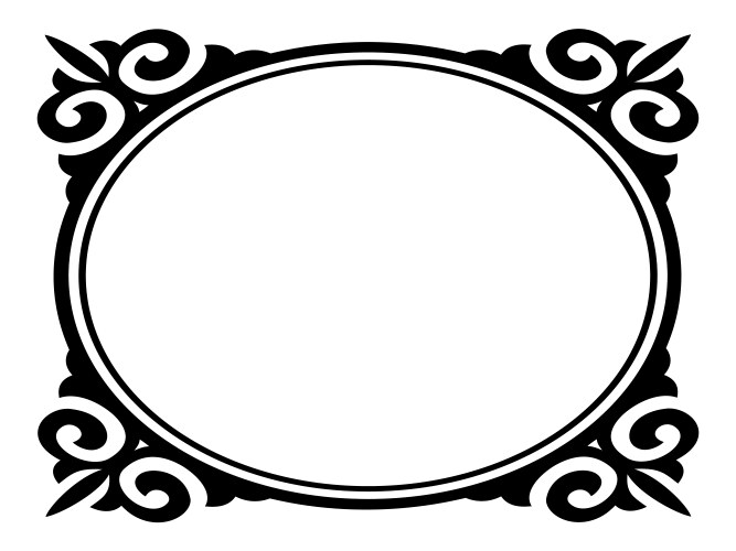 Oval frame with a meander Royalty Free Vector Image