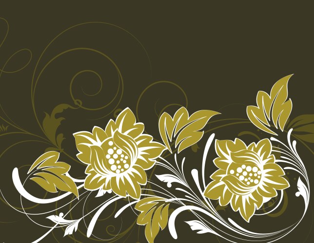 Floral background vector image