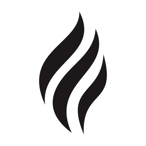Fire wing logo element symbol template Royalty Free Vector