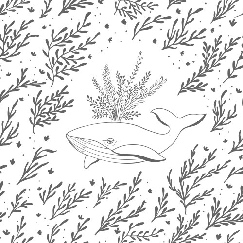 Monochrome seamless pattern Royalty Free Vector Image