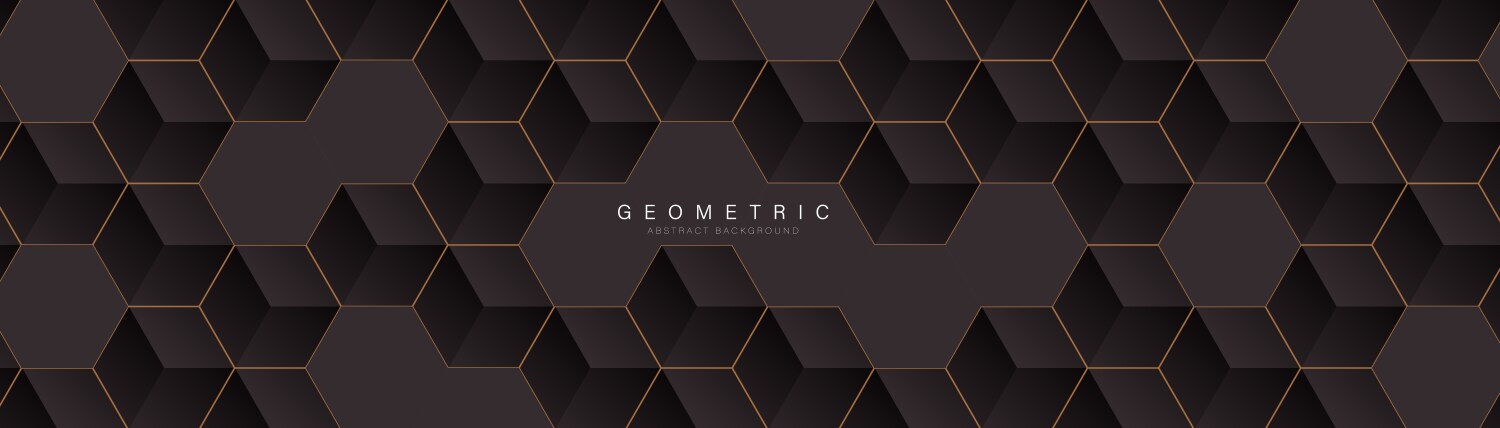 Abstract polygonal pattern luxury green and gold Vector Image