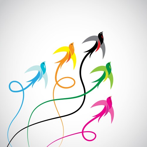 Bird leadership Royalty Free Vector Image - VectorStock