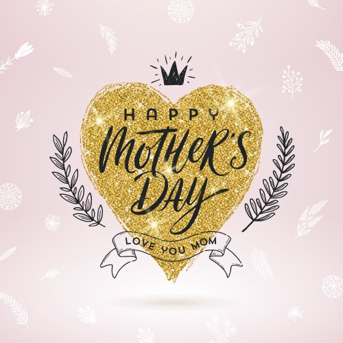 Elegant Mothers Day Greeting Vector Image