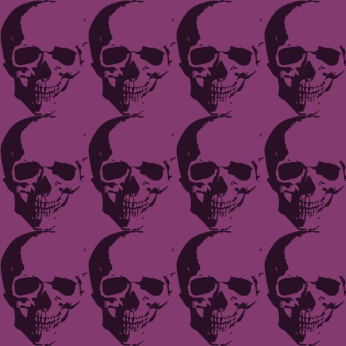 Skull & Rose Collage Vector Image
