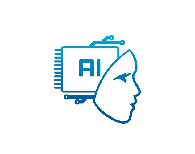 artificial intelligence icon ai machine learning vector image