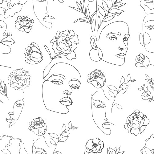 Line-art seamless Royalty Free Vector Image - VectorStock