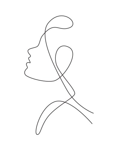 one continuous line drawing sexy beauty woman vector