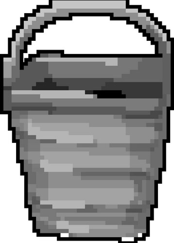 Package plastic bucket container game pixel art Vector Image