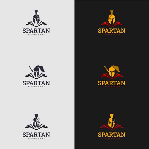 Spartan logo icon designs suitable for company Vector Image