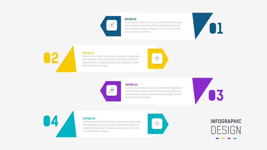 Three step infographic label design template Vector Image
