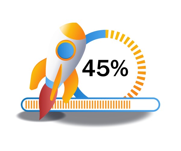 analysis of development business data vector image