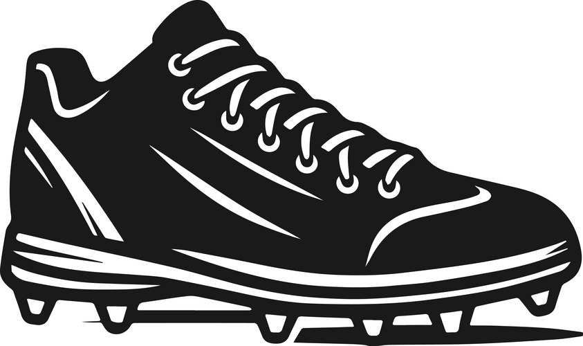 Baseball Cleat Icon - Monochrome