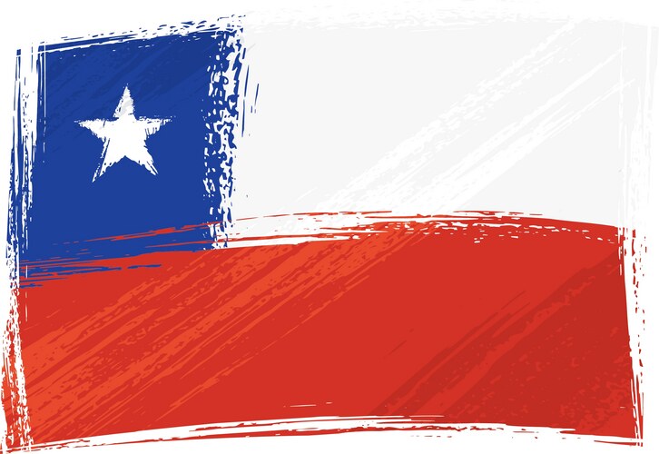 Chile Grunge Flag Vector Image