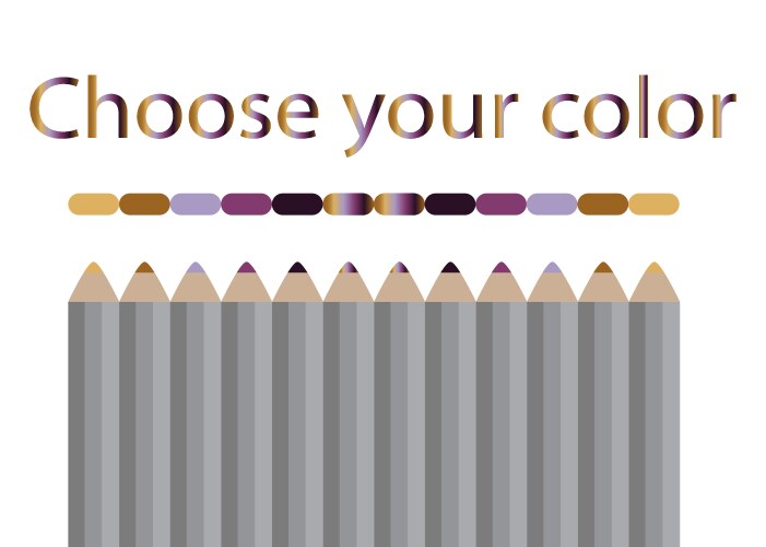 seamless colored pencils row with wave on lower vector image