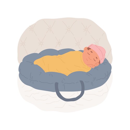 Baby cocoon isolated cartoon Vector Image