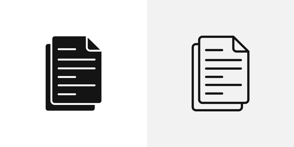 Elastic icon set in black and white outlines Vector Image