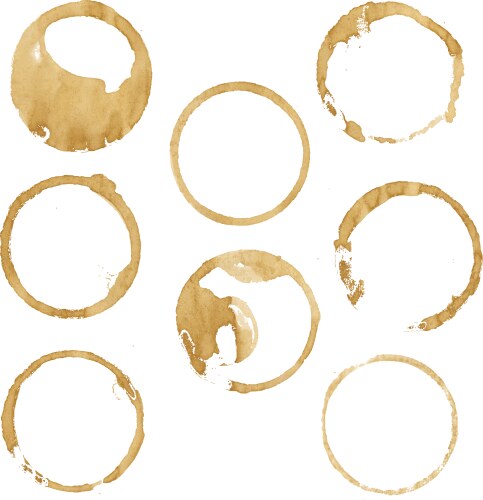 Coffee Stain Set Royalty Free Vector Image - VectorStock