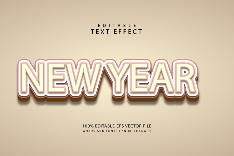 Solstice editable text effect 3 dimension emboss Vector Image
