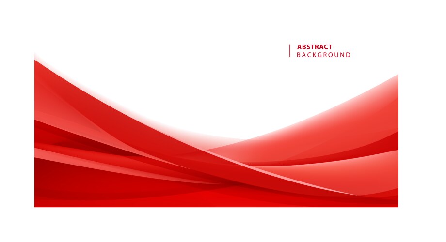 abstract red wavy background curve flow vector image