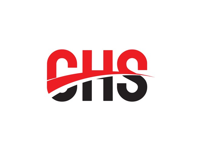 CHS Initial Logo - Red & Black Vector Image