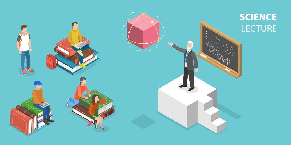 3d isometric flat conceptual Royalty Free Vector Image