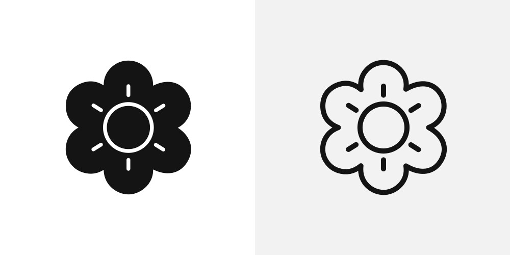 Flower tulip icon set Royalty Free Vector Image
