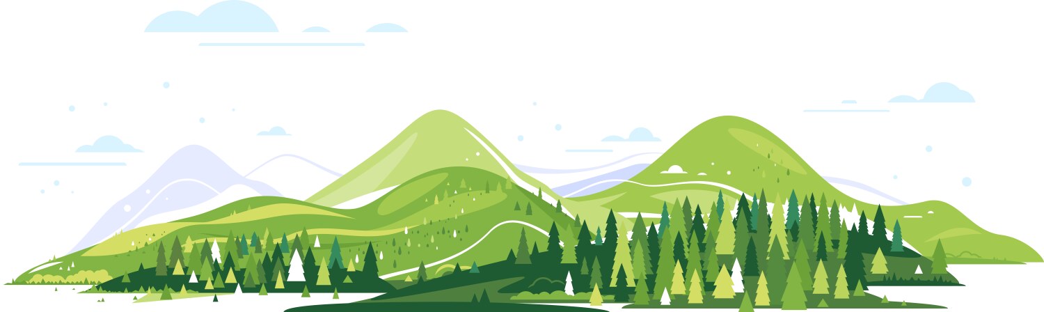 travel to mountains isolated composition vector