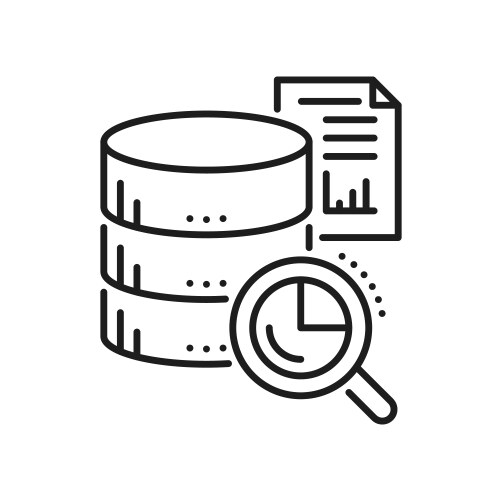 database network server cloud storage line icon vector